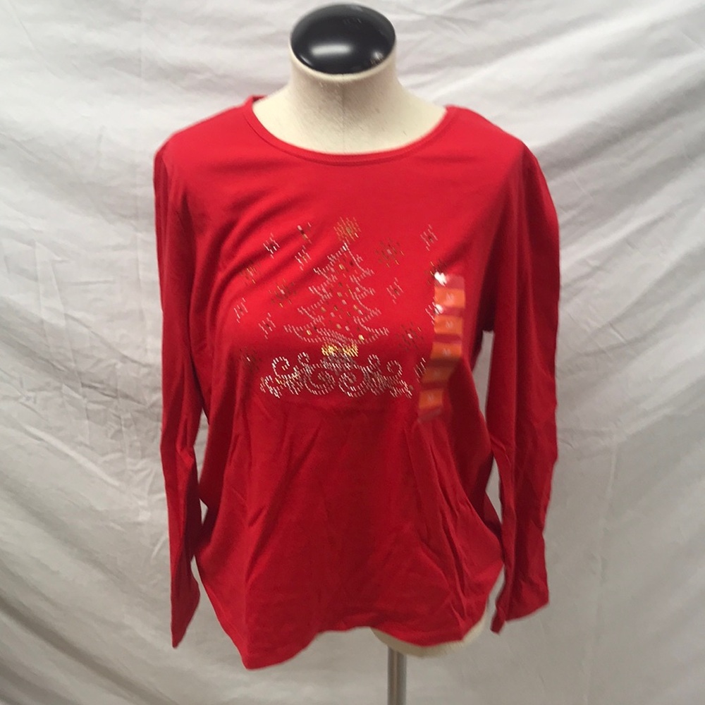 Christmas/holiday long sleeve Silver & Gold shirt